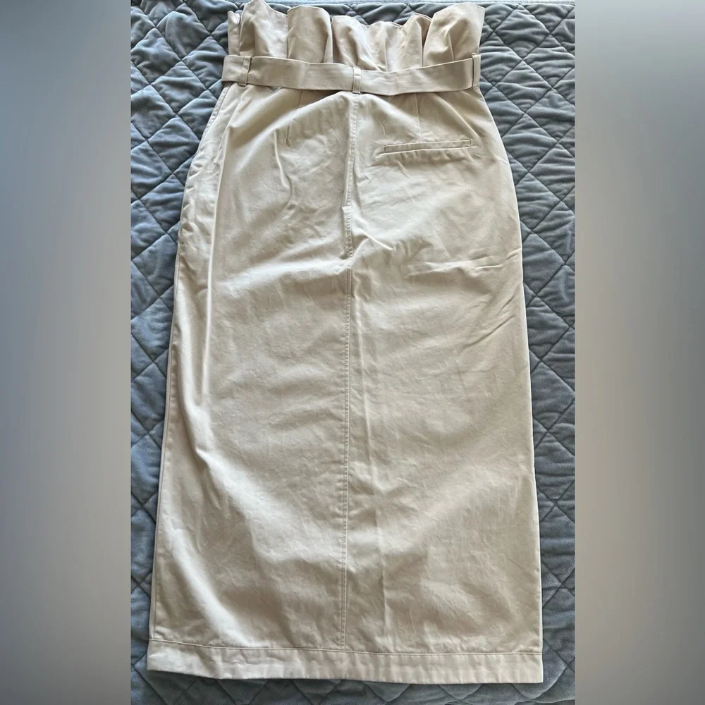 ZARA paperbag gabardine skirt L - Picture 6 of 12